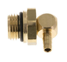 4 mm & G1/4'' Brass Elbow Hose Barb with Male Threads NBR Rotatable