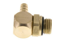 6 mm & G1/4'' Brass Elbow Hose Barb with Male Threads NBR Rotatable