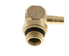 6 mm & G1/4'' Brass Elbow Hose Barb with Male Threads NBR Rotatable