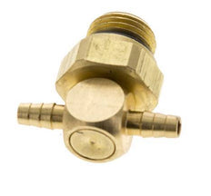 3 mm & G1/8'' Brass Tee Hose Barb with Male Threads NBR