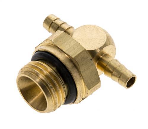 4 mm & G1/4'' Brass Tee Hose Barb with Male Threads NBR