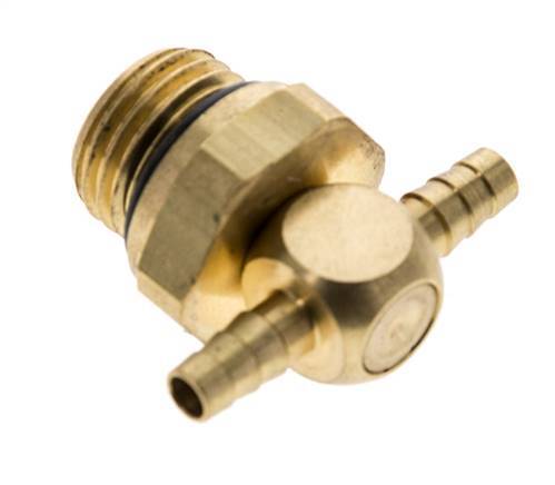 4 mm & G1/4'' Brass Tee Hose Barb with Male Threads NBR