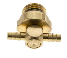 4 mm & G1/4'' Brass Tee Hose Barb with Male Threads NBR