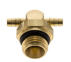 4 mm & G1/4'' Brass Tee Hose Barb with Male Threads NBR