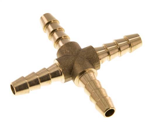 6 mm (1/4'') Brass Cross Hose Connector [2 Pieces]