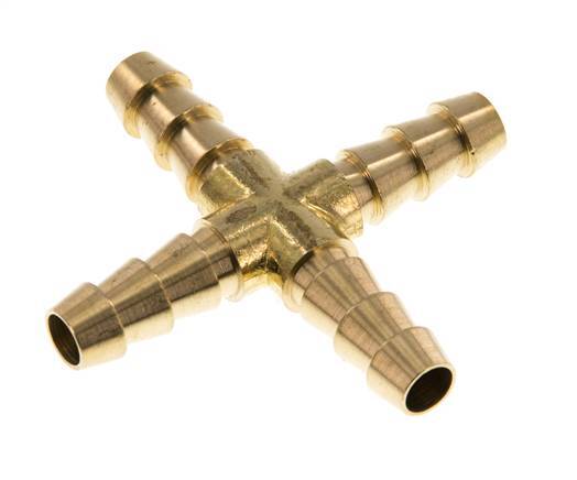 8 mm (5/16'') Brass Cross Hose Connector [2 Pieces]