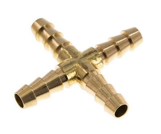 8 mm (5/16'') Brass Cross Hose Connector [2 Pieces]