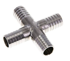 13 mm (1/2'') Stainless Steel 1.4301 Cross Hose Connector