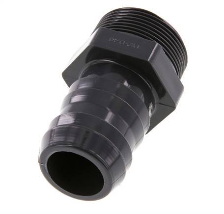 40 mm & G1-1/2'' PVC-U Hose Barb Male 89mm EN 1452-3
