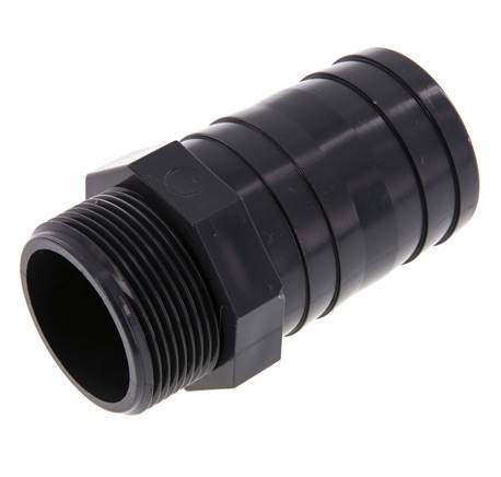 50 mm (2'') & G1-1/2'' PVC-U Hose Barb Male 99mm EN 1452-3 [2 Pieces]