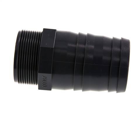 60 mm & G2'' PVC-U Hose Barb Male 118mm EN 1452-3