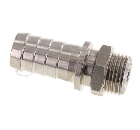 19 mm (3/4'') & R1/2'' Stainless Steel 1.4301 Hose Barb Male FKM Rotatable