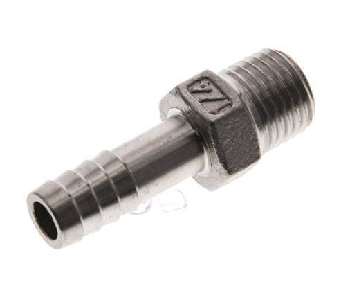 9 mm (3/8'') & 1/4''NPT Stainless Steel 1.4408 Hose Barb Male [2 Pieces]