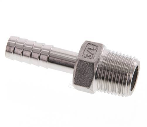 9 mm (3/8'') & 3/8''NPT Stainless Steel 1.4408 Hose Barb Male [2 Pieces]