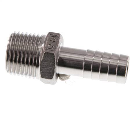 13 mm (1/2'') & 1/2''NPT Stainless Steel 1.4408 Hose Barb Male [2 Pieces]