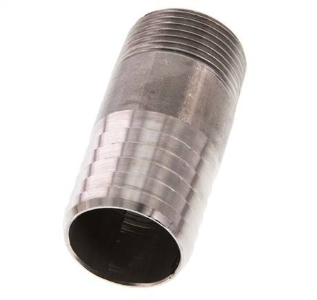 32 mm (1-1/4'') & R1'' Stainless Steel 1.4571 Hose Barb Male 70mm