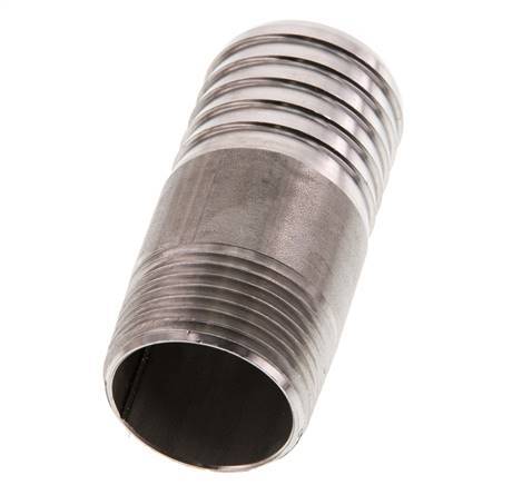 32 mm (1-1/4'') & R1'' Stainless Steel 1.4571 Hose Barb Male 70mm