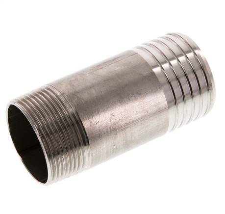 50 mm (2'') & R1-1/2'' Stainless Steel 1.4571 Hose Barb Male 100mm