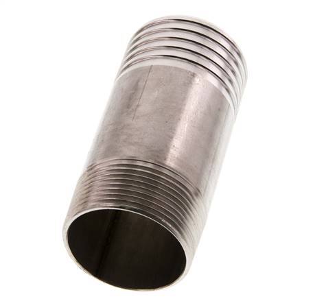 50 mm (2'') & R1-1/2'' Stainless Steel 1.4571 Hose Barb Male 100mm