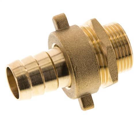 19 mm (3/4'') & G3/4'' Brass Hose Barb Male Flat Sealing NBR Wing Nut