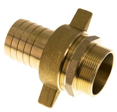 50 mm (2'') & G2'' Brass Hose Barb Male Flat Sealing NBR Wing Nut