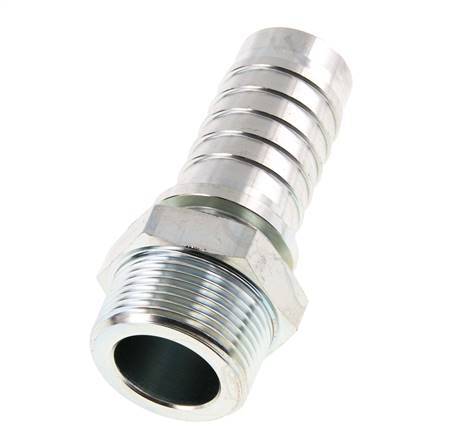 32x48 mm & R1-1/4'' zink plated Steel Hose Pillar with Male Threads DIN EN 14423