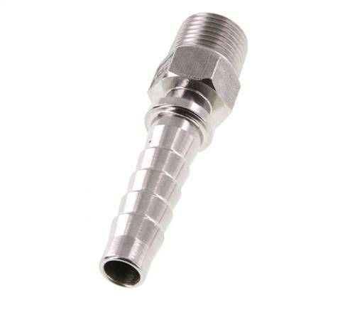 13x25 mm & R1/2'' Stainless Steel 1.4301 Hose Pillar with Male Threads DIN EN 14423