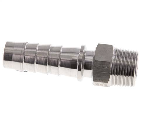 19x33 mm & R3/4'' Stainless Steel 1.4301 Hose Pillar with Male Threads DIN EN 14423