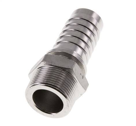 32x48 mm & R1-1/4'' Stainless Steel 1.4301 Hose Pillar with Male Threads DIN EN 14423