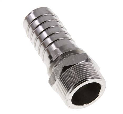 38x54 mm & R1-1/2'' Stainless Steel 1.4301 Hose Pillar with Male Threads DIN EN 14423