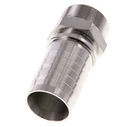 50x68 mm & R2'' Stainless Steel 1.4301 Hose Pillar with Male Threads DIN EN 14423