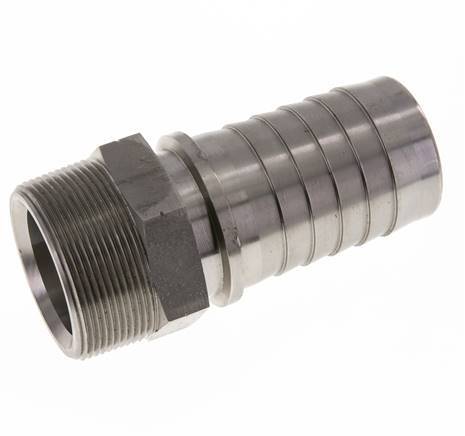 50x68 mm & 2''NPT Stainless Steel 1.4301 Hose Pillar with Male Threads DIN EN 14423