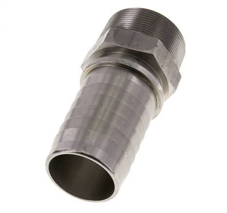 50x68 mm & 2''NPT Stainless Steel 1.4301 Hose Pillar with Male Threads DIN EN 14423