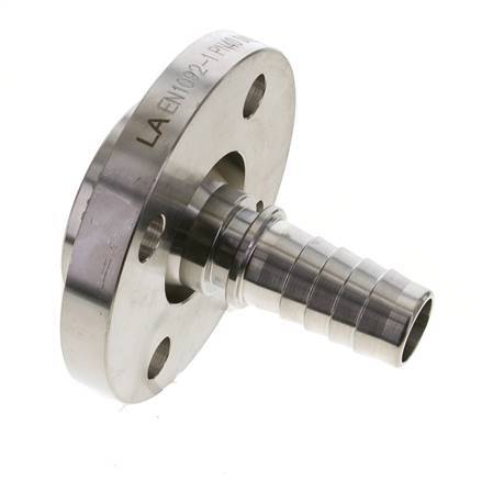 25x40 mm Stainless Steel 1.4401 Hose Pillar with Turnable Flange PN 10/16/25/40 DIN EN 14423 / DIN 2826