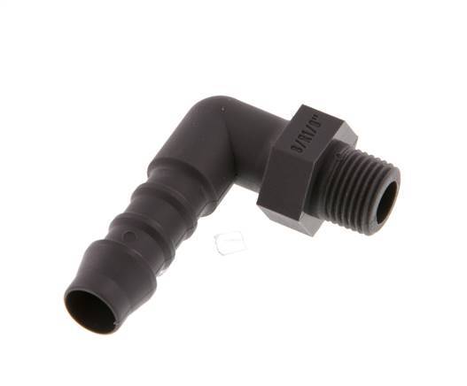 8 mm (5/16'') & R1/8'' PA 6 Elbow Hose Barb with Male Threads [5 Pieces]
