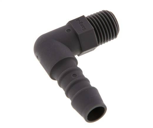 10 mm & R1/4'' PA 6 Elbow Hose Barb with Male Threads [10 Pieces]