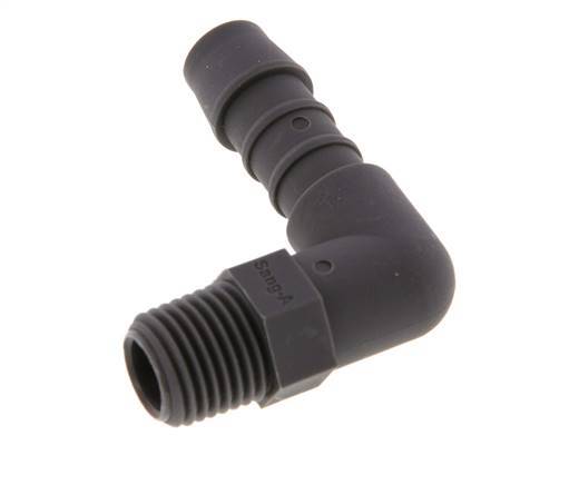 10 mm & R1/4'' PA 6 Elbow Hose Barb with Male Threads [10 Pieces]