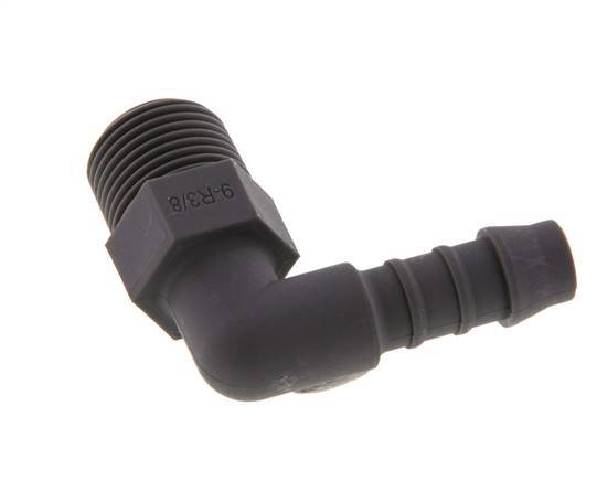 9 mm (3/8'') & R3/8'' PA 6 Elbow Hose Barb with Male Threads [10 Pieces]