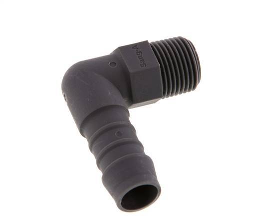 13 mm (1/2'') & R3/8'' PA 6 Elbow Hose Barb with Male Threads [5 Pieces]