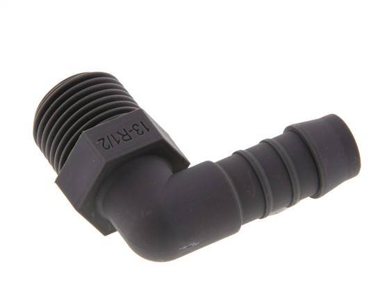 13 mm (1/2'') & R1/2'' PA 6 Elbow Hose Barb with Male Threads [5 Pieces]