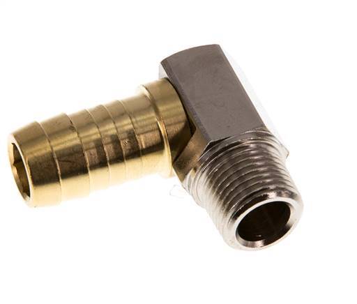 19 mm (3/4'') & R1/2'' Brass Elbow Hose Barb with Male Threads