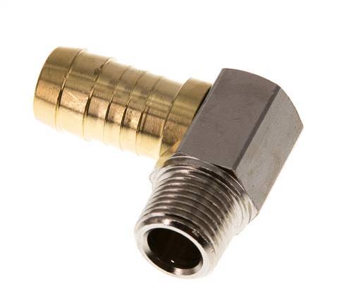 19 mm (3/4'') & R1/2'' Brass Elbow Hose Barb with Male Threads