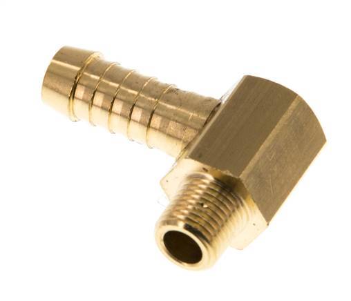 9 mm (3/8'') & M10x1 (taper) Brass Elbow Hose Barb with Male Threads [2 Pieces]