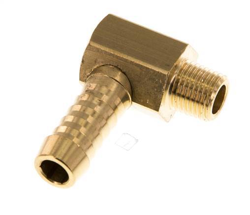 9 mm (3/8'') & M8x0.75 (taper) Brass Elbow Hose Barb with Male Threads [2  Pieces]