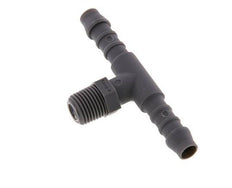6 mm (1/4'') & R1/8'' PA 6 Tee Hose Barb with Male Threads [10 Pieces]