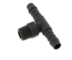 10 mm & R3/8'' PA 6 Tee Hose Barb with Male Threads [5 Pieces]