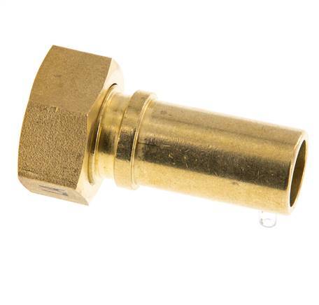 19 mm (3/4'') & G3/4'' Brass Hose Barb Union Nut Flat Sealing Polyurethane Safety collars EN 14420-5 (DIN 2817)