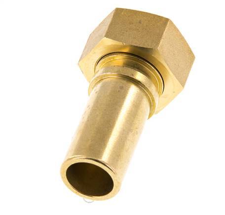 19 mm (3/4'') & G3/4'' Brass Hose Barb Union Nut Flat Sealing Polyurethane Safety collars EN 14420-5 (DIN 2817)