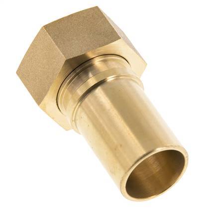 25 mm (1'') & G1'' Brass Hose Barb Union Nut Flat Sealing Polyurethane Safety collars EN 14420-5 (DIN 2817)