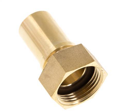 25 mm (1'') & G1'' Brass Hose Barb Union Nut Flat Sealing Polyurethane Safety collars EN 14420-5 (DIN 2817)